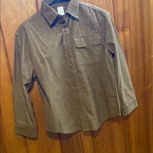 Brown Corduroy Button-Up Shirt